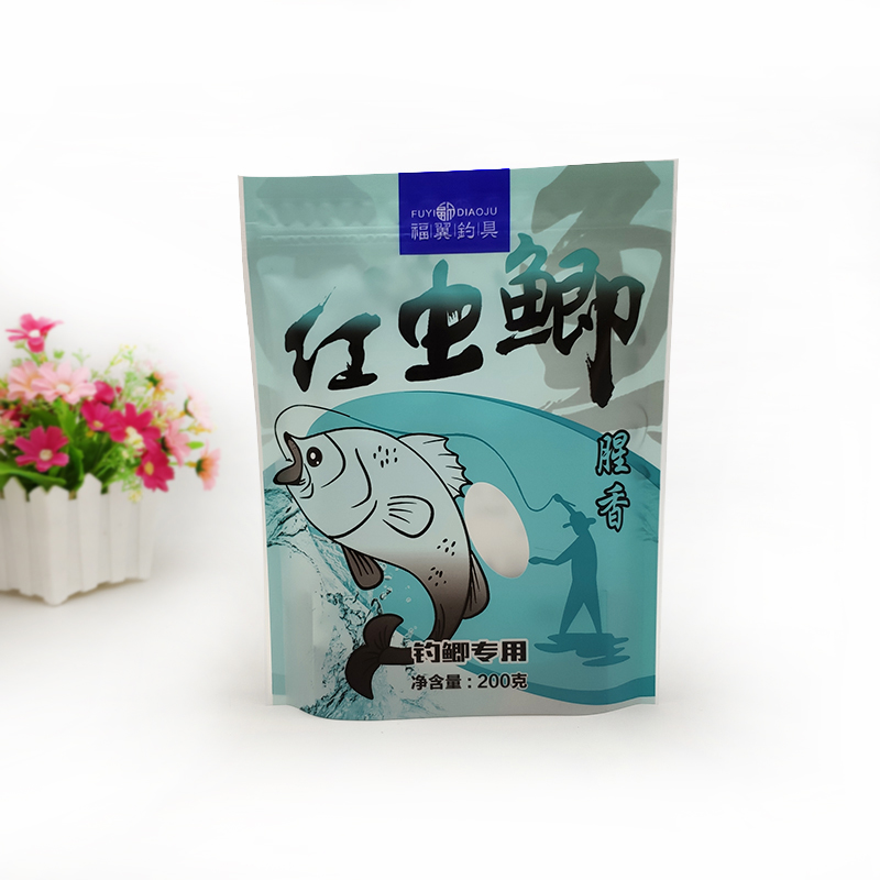 魚(yú)餌包裝袋餌(er)料窩料防潮(chao)三邊封拉鏈(liàn)袋鋁箔袋彩(cǎi)印複合自立(li)袋